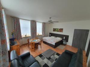 Postel nebo postele na pokoji v ubytování Apartmá na Hané