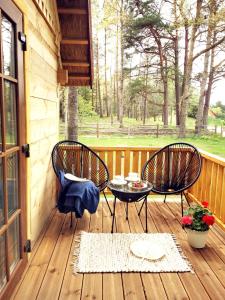 Balkonas arba terasa apgyvendinimo įstaigoje Pape holiday home