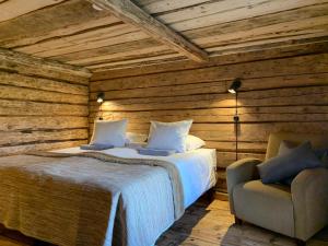 Postel nebo postele na pokoji v ubytování Jaagu-Mihkli Muhu Island
