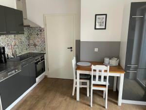 Kuchyň nebo kuchyňský kout v ubytování Jahn Apartments