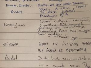 a letter to my mom thanking me for my handwriting at Lavender Cottage in Presteigne +2 photos