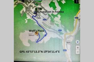 a map of a workstation in aix place at WOLF'S PLANE Luxury Isolated Mountain House for Digital Nomads in Fojnica