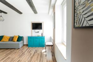 Televízia a/alebo spoločenská miestnosť v ubytovaní Old Town Studio (B)