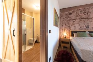 Ein Bett oder Betten in einem Zimmer der Unterkunft Villa Santa Maria