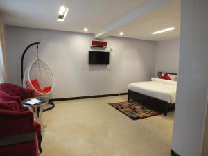 TV a/nebo společenská místnost v ubytování Humming Bird Resort and Executive Suites