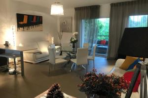 Posezení v ubytování Appartement à 50 mètres de la plage