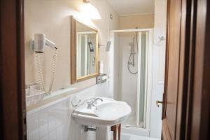Koupelna v ubytování Hotel Clitunno