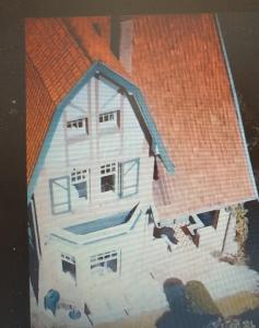 an aerial view of a house with an orange roof at Villa De Panne in De Panne