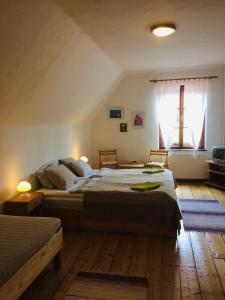 Ein Bett oder Betten in einem Zimmer der Unterkunft Penzion Na Cihelně