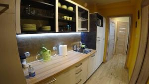 Kuchnia lub aneks kuchenny w obiekcie APARTAMENT JAN-53 Krynica Morska
