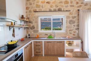 Kuchyňa alebo kuchynka v ubytovaní Pnoes Villas Vasiliki Lefkada