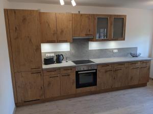 Kuchyň nebo kuchyňský kout v ubytování Ferienwohnung MonSevi