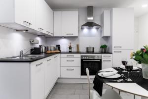 Η κουζίνα ή μικρή κουζίνα στο Auszeit Apartment WESTEND