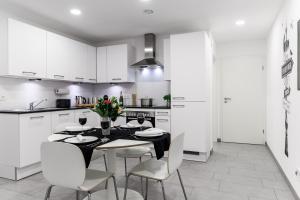 Η κουζίνα ή μικρή κουζίνα στο Auszeit Apartment WESTEND