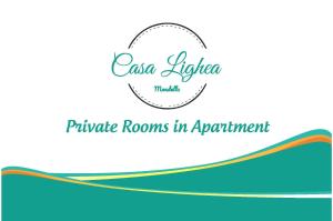 a label for aaa libica private rooms in apartments at Casa Lighea Mondello in Mondello