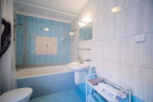Koupelna v ubytování Apartmán U řeky