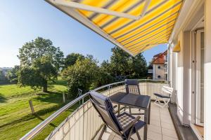 Balkón nebo terasa v ubytování Achtern Diek Wohnung 13