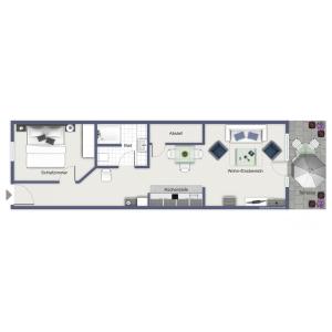 Půdorys ubytování Meeresblick Wohnung 018