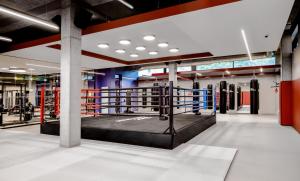 una palestra con un ring in una stanza di ARMEX LiveCentrum a Děčín