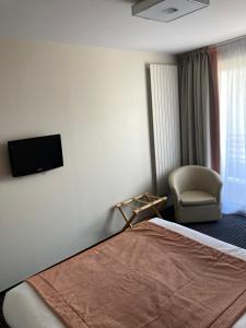 TV a/nebo společenská místnost v ubytování Hotel Georges