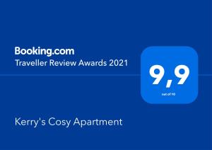 Kerry's Cosy Apartment tanúsítványa, márkajelzése vagy díja
