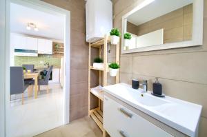 Kuchyň nebo kuchyňský kout v ubytování Dodo Apartments