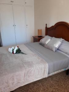 Cama o camas de una habitación en El Campello centre apartment