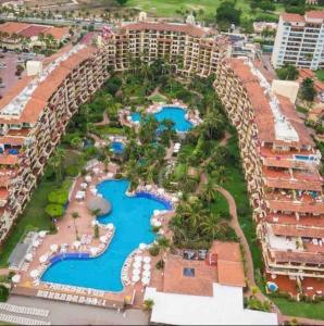 an aerial view of the water park at a resort at Velas Vallarta Condo in Puerto Vallarta