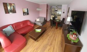 TV a/nebo společenská místnost v ubytování Aquarius-Aqua Apartment