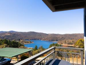 a view of a lake from the balcony of a house at Pentagon 2 65 Gippsland Street in Jindabyne