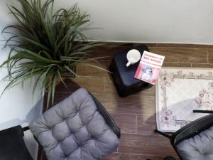 Khu vực ghế ngồi tại Apartment Stasha with free access to gym