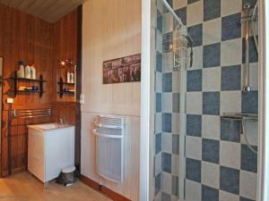een badkamer met een douche, een toilet en een wastafel bij Gîte Saint-Pierre-la-Rivière, 4 pièces, 5 personnes - FR-1-497-5 in Saint-Pierre-la-Rivière