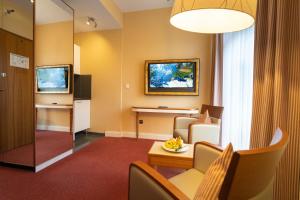 TV a/nebo společenská místnost v ubytování Hotel Kleiner Riesen