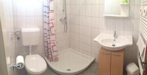 Koupelna v ubytování Hacienda Bled Rooms + 37 fotografií