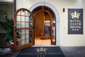 an open door to a hotel at Hotel Corte Regina in Sirmione