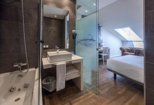 Koupelna v ubytování Hotel Andia