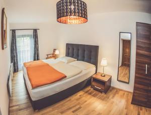 Postel nebo postele na pokoji v ubytování Landhotel Neugebauer