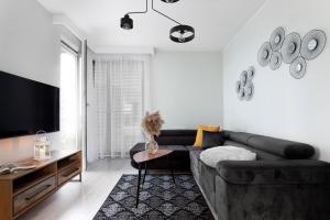 Televízia a/alebo spoločenská miestnosť v ubytovaní Elite Apartments Garden Gates Premium
