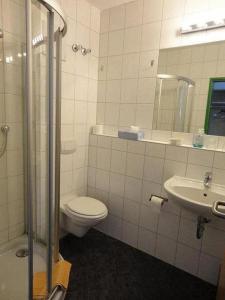 Koupelna v ubytování Landgasthof Traube