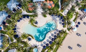 an aerial view of the pool at the resort at The Breakers Palm Beach in Palm Beach