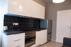 A cozinha ou kitchenette de Duplex Apartament Bałuty