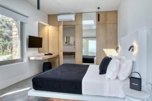 Postel nebo postele na pokoji v ubytování Tinos Dove Suites
