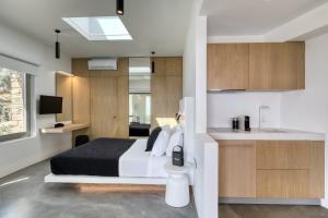 Kuchyň nebo kuchyňský kout v ubytování Tinos Dove Suites