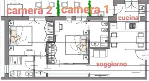 Půdorys ubytování @home Napoli