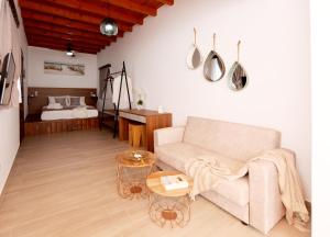 Posteľ alebo postele v izbe v ubytovaní Paraskevi Luxury Apartments