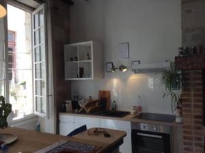 Dapur atau dapur kecil di appartement coeur historique