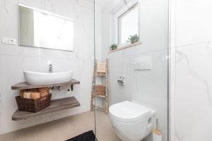 Koupelna v ubytování Apartman Gržetić