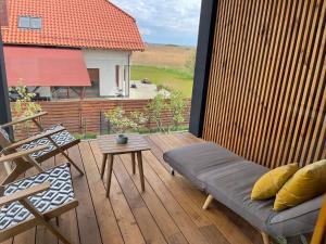 Balkón nebo terasa v ubytování Nova Apartamenty Rewa