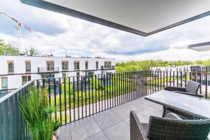 Balkón alebo terasa v ubytovaní Pomorskie Apartamenty Bernadowska Silver