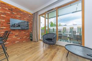 Balkón alebo terasa v ubytovaní Pomorskie Apartamenty Bernadowska Silver